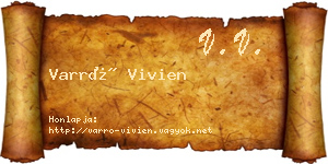 Varró Vivien névjegykártya